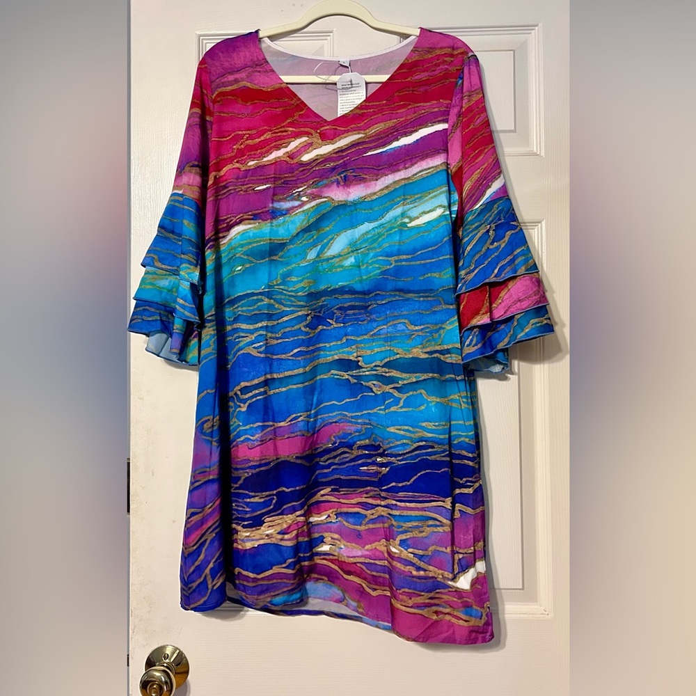 Vibrant Multicolor Tunic Dress